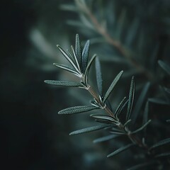 Fototapeta premium Rosemary plant macro