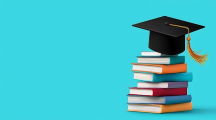 A stack of books with a black cap on top of them