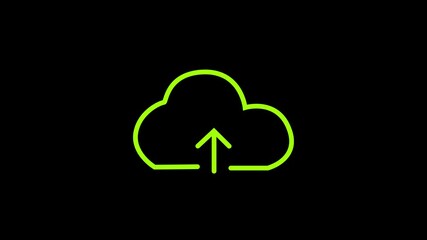 Cloud Data Transfer Icon. cloud uploading icon.