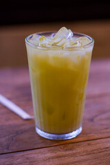 Fruit smoothie in a glass