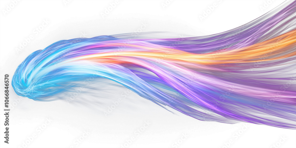 Fototapete vibrant swirl of colorful abstract fractal patterns creates mesmerizing visual effect, blending shad