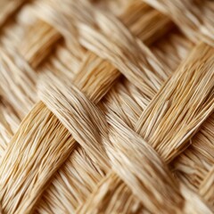 Straw weaving close-up, intricate rural craftsmanship, soft natural lighting