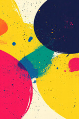 Vibrant Abstract Background with Colorful Bubbles, Geometric Shapes, and Gradient Pastel Hues - Perfect for Copy Space, Invitations, and Modern Digital Designs