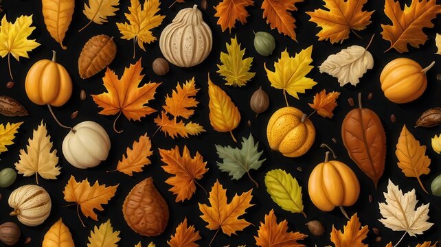 autumn, leaf, leaves, fall, maple, nature, tree, season, vector, orange, pattern, yellow, design, foliage, color, plant, illustration, seamless, texture, decoration, brown, red, september, art, octobe