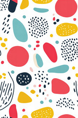 Vibrant Abstract Background with Colorful Bubbles, Geometric Shapes, and Gradient Pastel Hues - Perfect for Copy Space, Invitations, and Modern Digital Designs