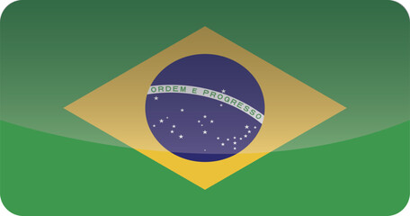 Fototapeta premium National flag of Brazil.Vector illustration