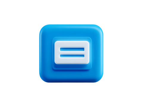 a blue square with white square and white square