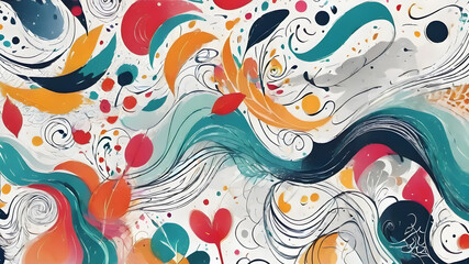 Artifical  generated wave design background. Abstract background wavy lines background . AI generated image