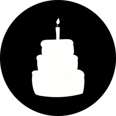 Happy birthday single vector icon
