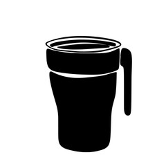 Coffee cup shadow doodle