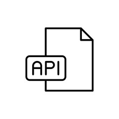 Microservice files outline icons, minimalist vector illustration ,simple transparent graphic element .Isolated on white background