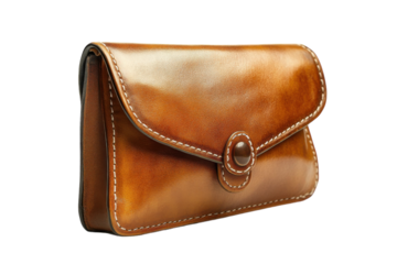 Elegant brown leather clutch purse showcasing fine craftsmanship and timeless design