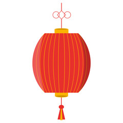 Obraz premium Chinese Lantern Illustration. Chinese New Year. Isolated on White Background.