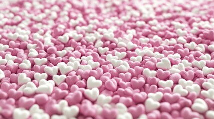 Obraz premium Pink and White Hearts.