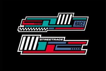 racing esport hud decal and stripe vector template