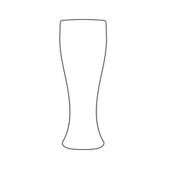 Glass of beer vector icon