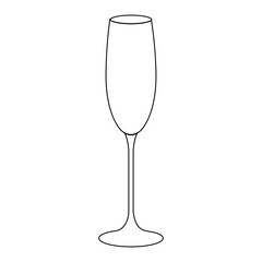 Glasses of champagne with bottle vector icon