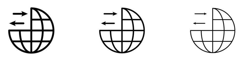 Import and export icon in stroke line.