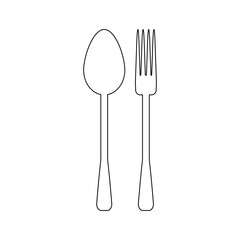 table knife, fork, spoon vector icons