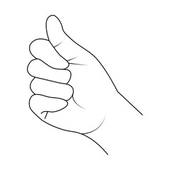 hand clenched into a fist vector icon