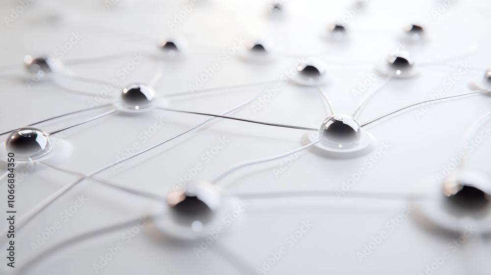 Poster transistor structure with interconnected nodes and energy particles visually flowing between