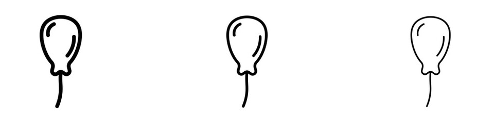 Balloon icon in stroke line.