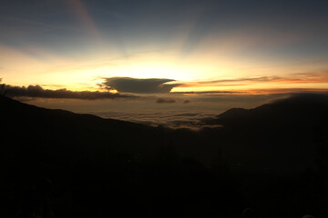 sunrise over the mountains