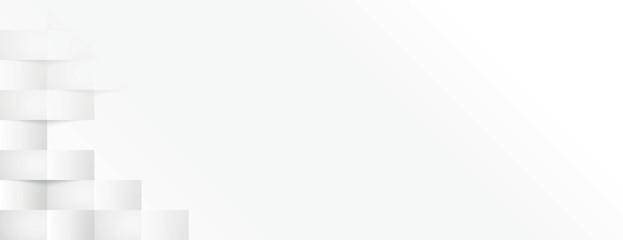 Minimalist white background, white background with subtle 3D texture, background featuring layered white geometric shapes. Modern 3D checkered pattern background vector