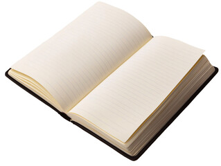 a open notebook with lined pages