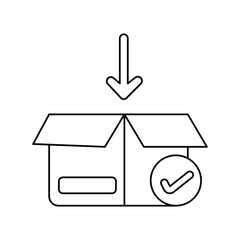 pack line icon with white background vector stock illustration