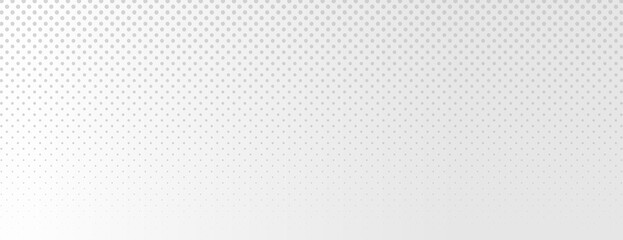 Gray background with halftone dotted pattern, creating a gradient effect. The background is smooth and modern. Gray background with subtle texture. Minimal halftone texture gradient background vector