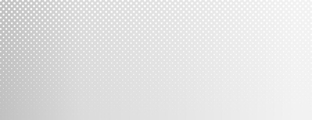 White background with halftone gradient dot pattern, creating a modern, textured background. The white background is sleek and minimalistic. Minimal halftone texture gradient background vector