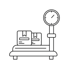 measurement line icon with white background vector stock illustration