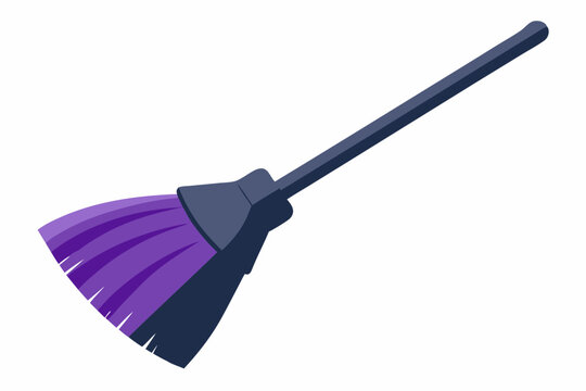 recommend clip art: Close-up of a plastic broom red isolated on a white background