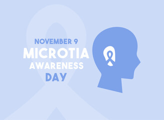 Vector Illustration of Microtia Awareness Day. November 9.