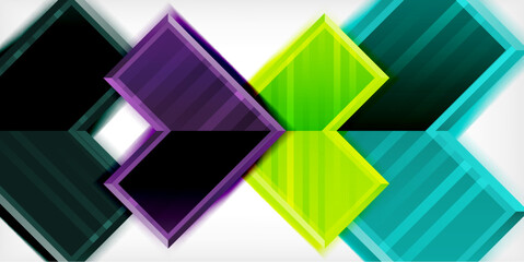 Arrow symbols created with 3d effects and line texture geometric abstract background