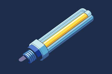  Energy saving fluorescent lamp vector art illustration