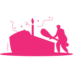 Happy birthday single vector icon