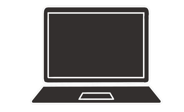 recommend clip art: ノートパソコンアイコン - シンプルなノートPCの線画イラスト
                    