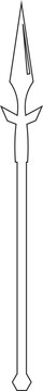 black and white spear weapon clip art preview