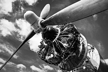 An old propeller plane in Ushuaia Argentina