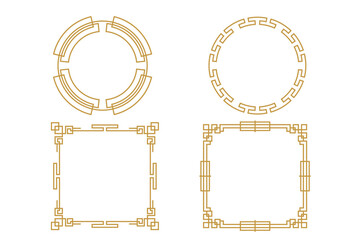 Chinese Oriental Border Frame Ornament  For Lunar Festival Decoration