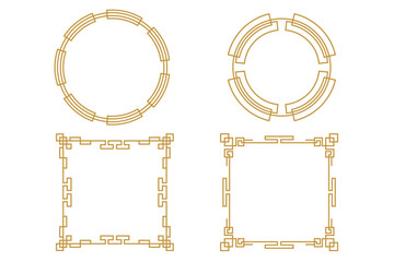 Chinese Oriental Border Frame Ornament  For Lunar Festival Decoration