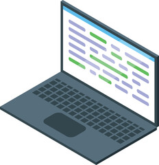 Programming code displayed on a laptop screen, suggesting software development or coding activities