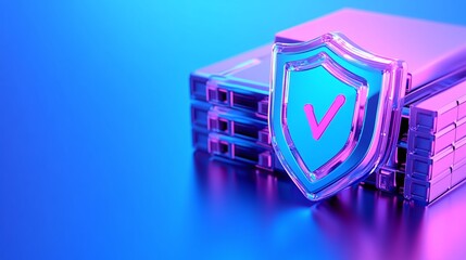 Digital Shield Symbolizing Cyber Security Concepts