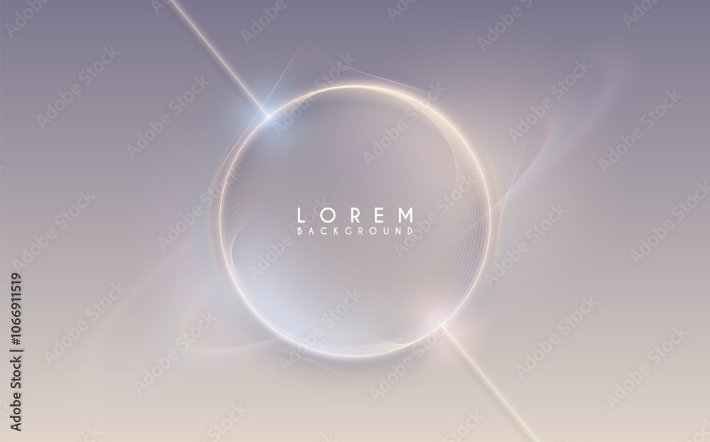 Wall mural abstract circle soft light lines background