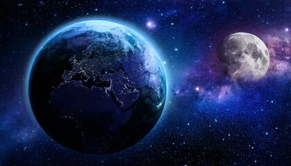 Weltkugel im Weltall Hochaufl&ouml;send 