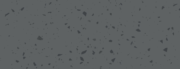 Dark gray terrazzo background, background with scattered black speckles, background with a smooth, gray, and speckled texture. Minimal terrazzo pattern, speckled texture background vector