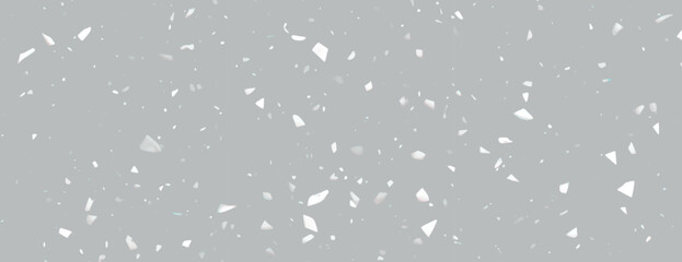 Gray terrazzo background with scattered white chips. The background is smooth and modern. Gray background with a minimalist style. Minimal terrazzo pattern, speckled texture background vector
