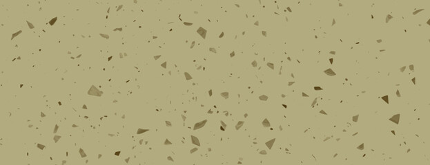 Terrazzo background with beige background, featuring scattered brown speckles. The background is smooth and beige with a modern touch. Minimal terrazzo pattern, speckled texture background vector